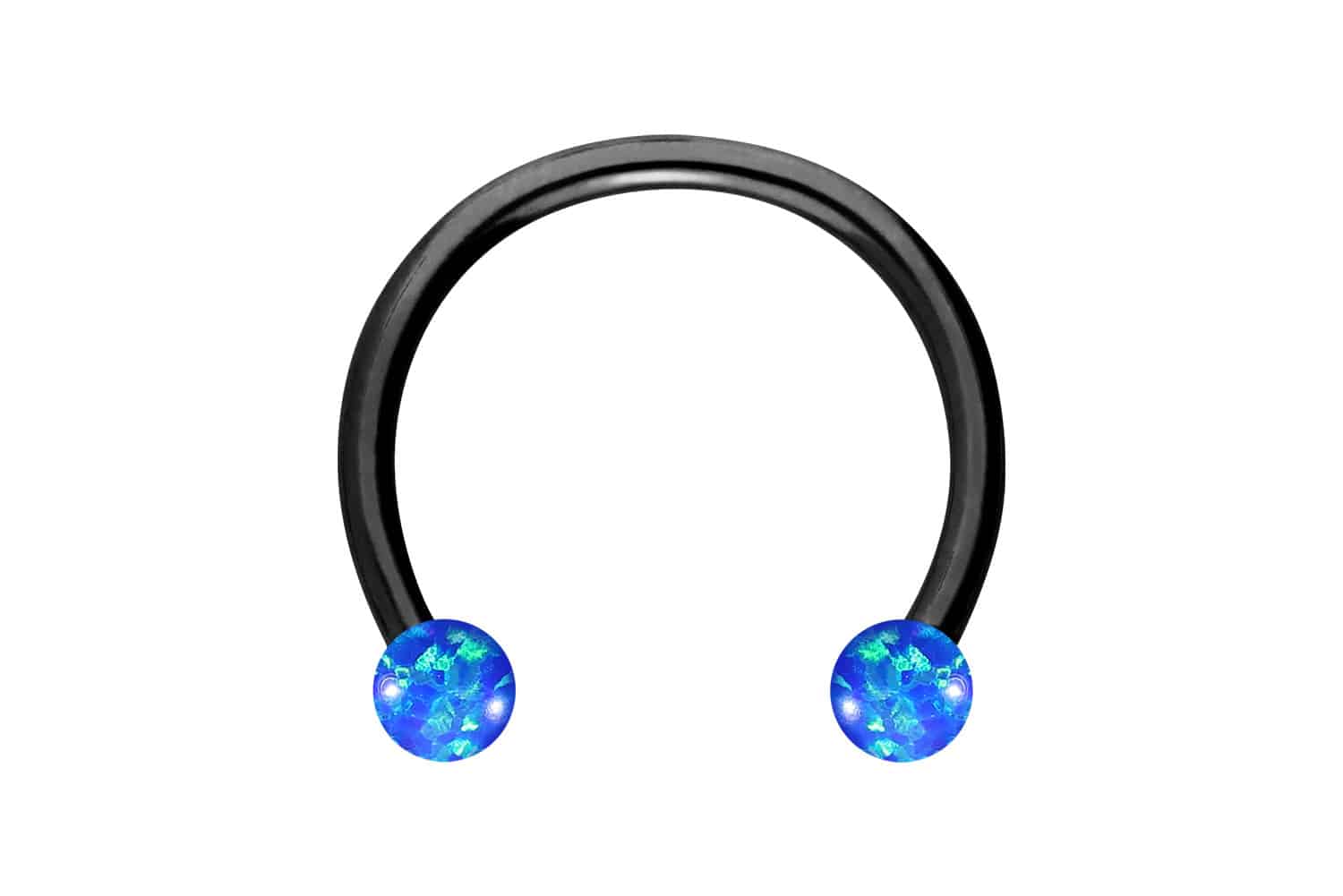 Titan Hufeisenring Piercing SYNTHETISCHE OPALE